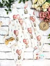 Load image into Gallery viewer, handmade childrens romper with gathered waist
