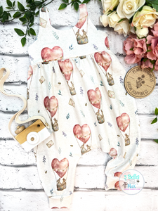 handmade childrens romper with gathered waist